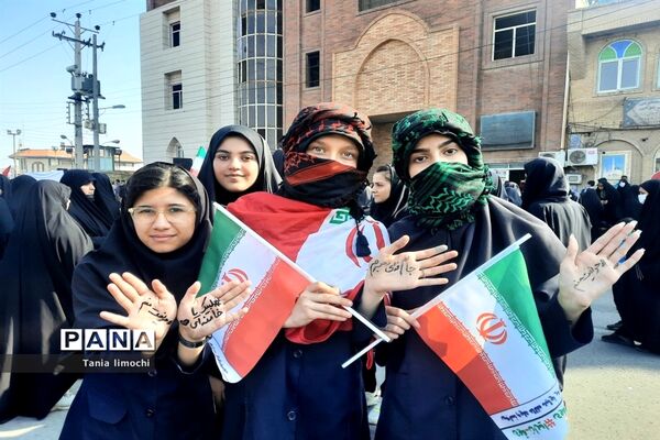 تجمع دانش‌آموزان اهوازی در حمایت از کودکان فلسطینی