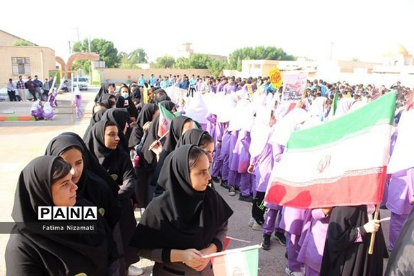 اجتماع دانش‌آموزان و فرهنگیان منطقه شبانکاره در حمایت از مردم مظلوم غزه