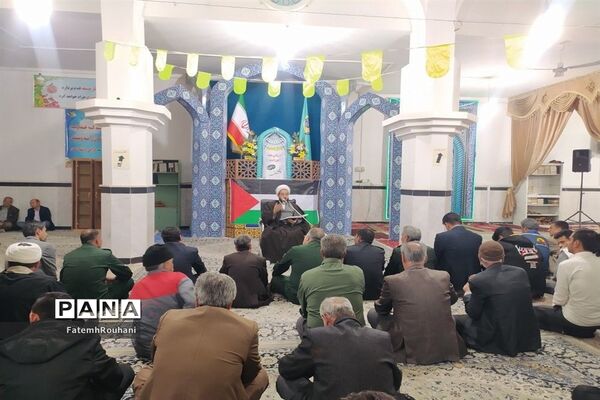 تجمع بزرگ مردم شهرستان خلیل‌آباد در حمایت از مردم مظلوم فلسطین