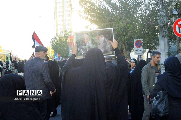 تجمع مردم تهران در حمایت از فلسطین