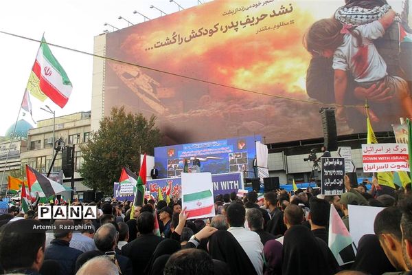 تجمع مردم تهران در حمایت از فلسطین