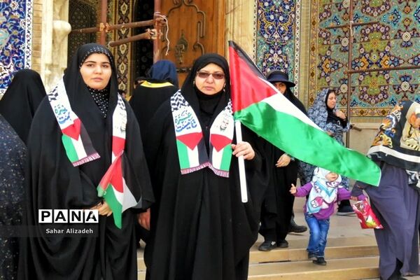 حضور پرشور دانش‌آموزان در حمایت از مردم فلسطین