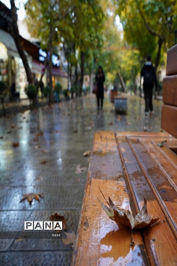 طراوت باران در اصفهان پاییزی