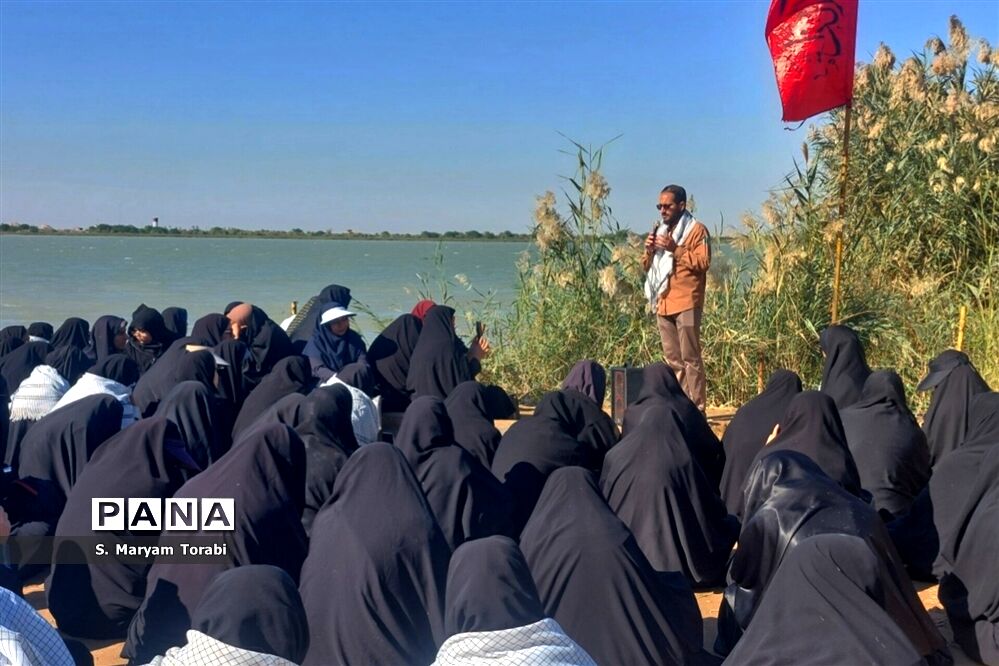 میزبانی شهدا در یادمان علقمه خرمشهر و قدمگاه شهدای غواص از نومعلمان فارس