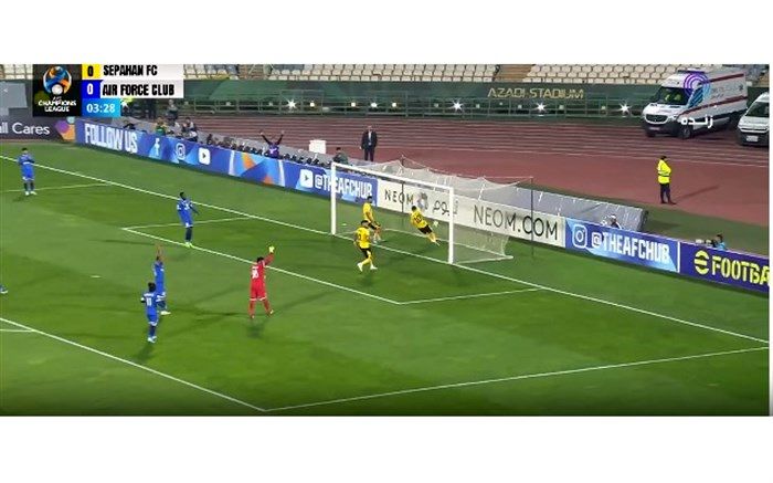 گل اول سپاهان در برابر نیرو هوایی