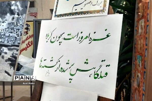 نمایشگاه هنرهای تجسمی در راستای حمایت از کودکان غزه در پاکدشت
