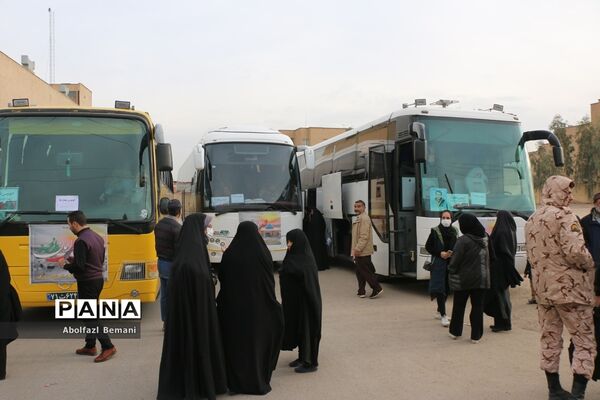 اعزام سومین گروه از دانش‌آموزان ناحیه یک قم به اردوی راهیان نور