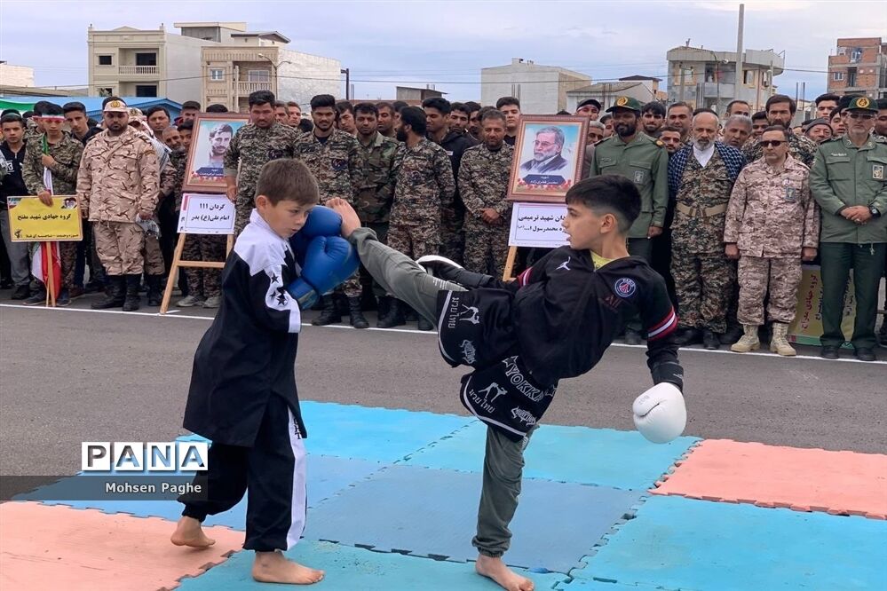 نمایش شکوه اقتدار بسیجیان در شهرستان آق قلا