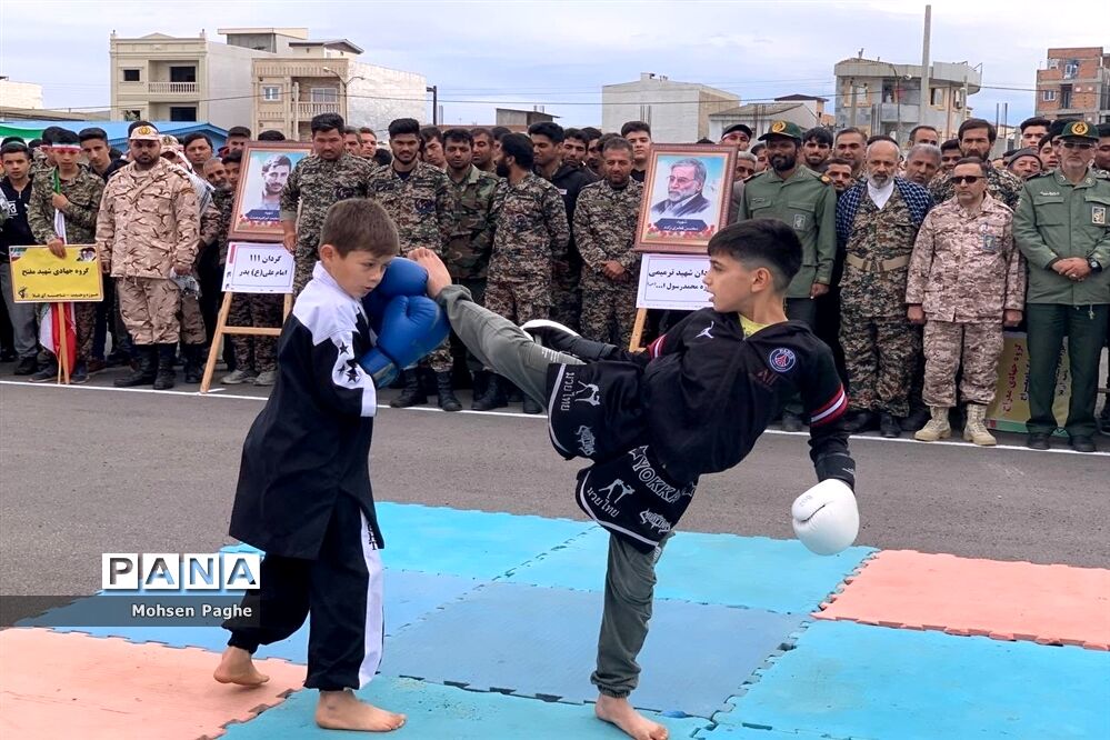 نمایش شکوه اقتدار بسیجیان در شهرستان آق قلا