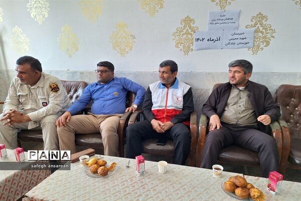 جلسه برنامه‌ریزی اعضای ستاد برگزاری مانور زلزله در شهرستان شادگان