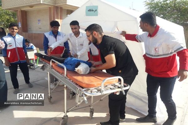 برگزاری مانور سراسری زلزله و ایمنی در بوموسی