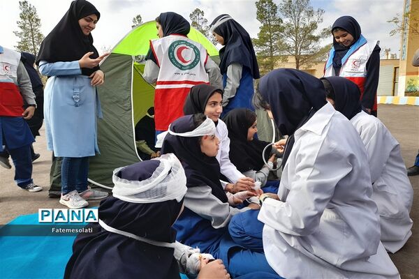 آیین بیست و پنجمین مانور سراسری زلزله در شهرستان فردوس