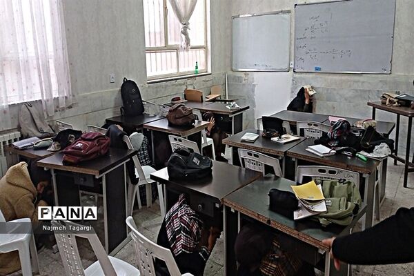 بیست و پنجمین دوره مانور زلزله در مدارس سطح شهرستان مه ولات