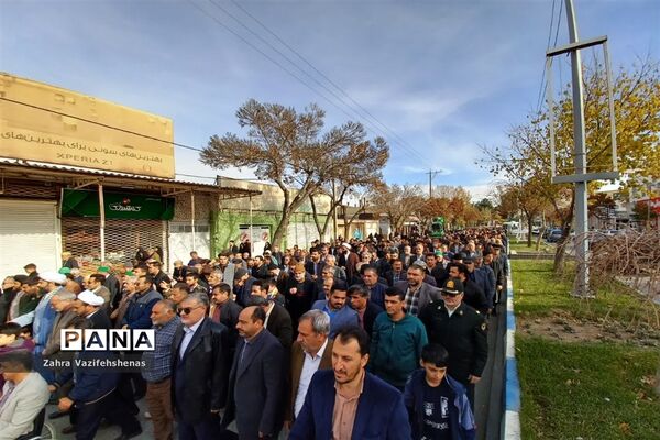 راهپیمایی ضد صهیونیستی مردم شهرستان شیروان در حمایت از مردم غزه و محکوم کردن جنایات رژیم جعلی اسرائیل