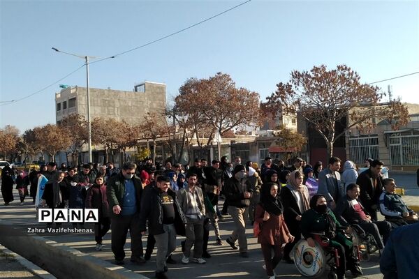 پیاده‌روی جانبازان و توان یابان شیروان به‌مناسبت روز معلولین