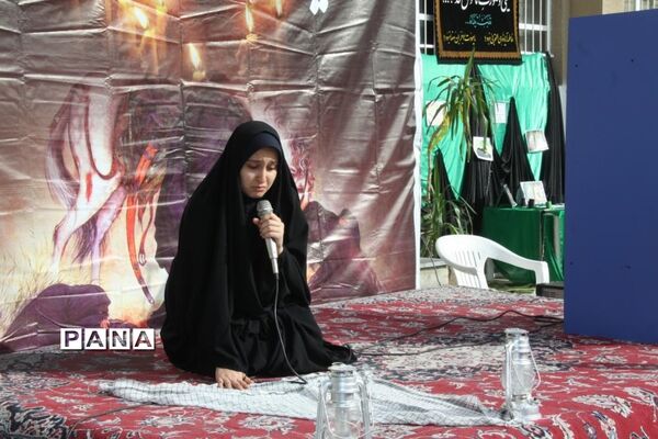 مراسم بدرقه  پیکرشهید مدافع حرم الیاس چگینی در دبیرستان شاهد کوثر