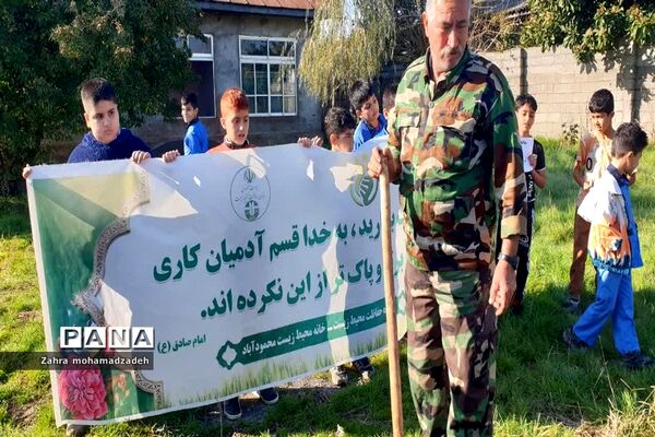 آغاز رسمی کاشت نهال به اسم کودکان غزه و پویش میرزا کوچک خان جنگلی در مدرسه وحدت اهلم