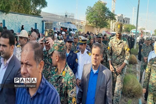 استقبال از پیکر شهدای گمنام در بوشهر