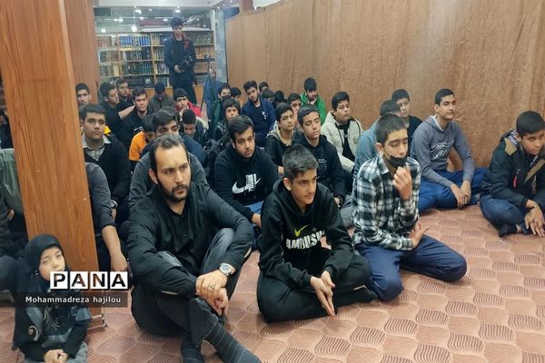 مراسم عزاداری هیات دانش‌آموزی «یاوران مهدی (عج)» شهرستان ساوه