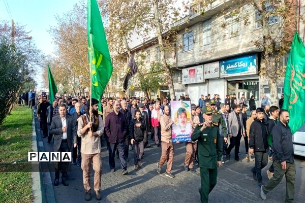تشییع پیکر مطهر شهید مدافع حرم در گیلان