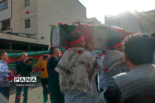 مراسم استقبال از پیکر شهید گمنام درمدرسه پسرانه خورسندیان(۲)