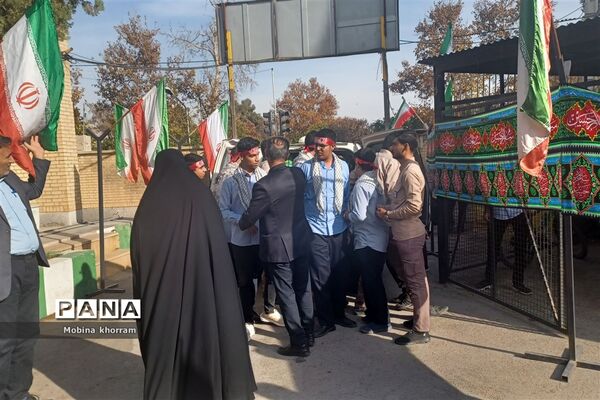 مراسم استقبال از پیکر شهید گمنام درمدرسه پسرانه خورسندیان(۲)