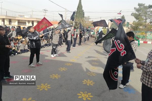 تشییع شهید گمنام در دبستان غنچه ها ولایت 2 ناحیه 3 شیراز