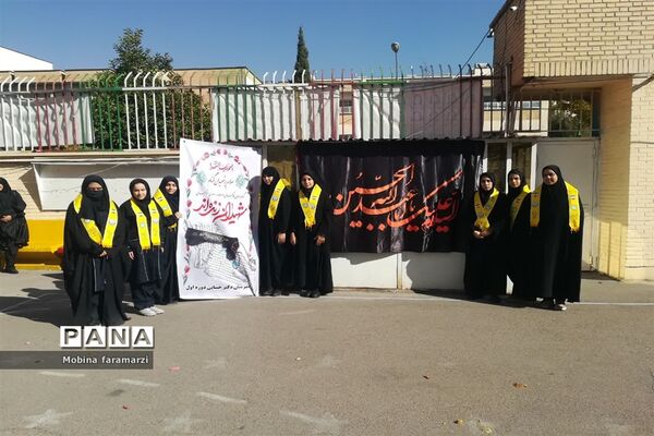 تشییع باشکوه شهید گمنام در آموزشگاه دکتر حسابی ناحیه 2 شیراز