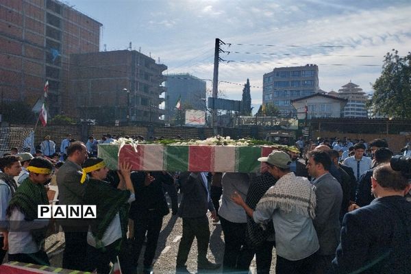 مراسم استقبال از شهید گمنام در عباس آباد