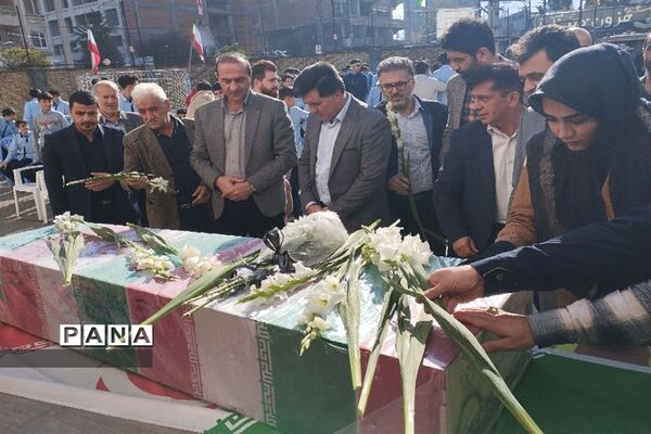 مراسم استقبال از شهید گمنام در عباس آباد