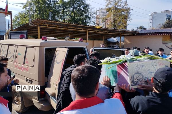 مراسم استقبال از شهید گمنام در عباس آباد