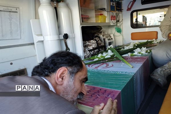 مراسم استقبال از شهید گمنام در عباس آباد