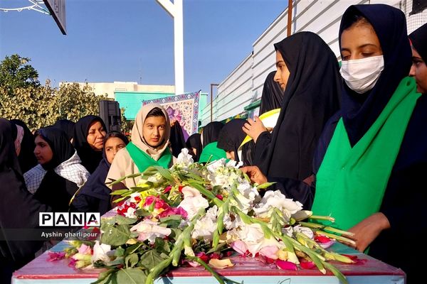 مراسم استقبال شهید گمنام در ناحیه یک شیراز