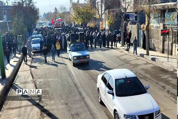 تشییع پیکر شهید گمنام  در شهرستان بام و صفی آباد