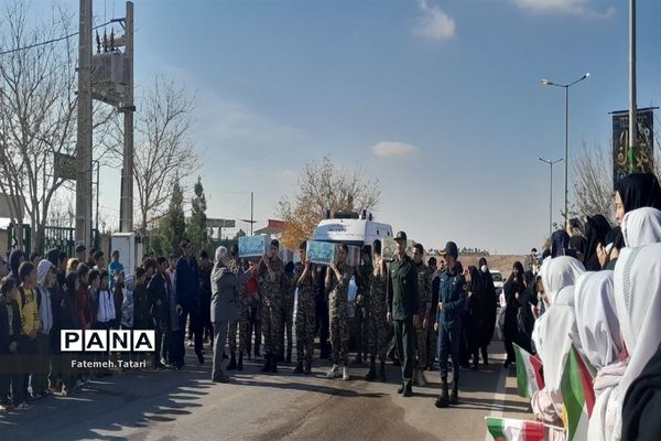 تشییع پیکر شهید گمنام  در شهرستان بام و صفی آباد