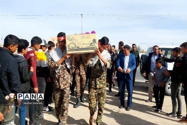 مراسم استقبال از شهید گمنام در شهرستان مروست