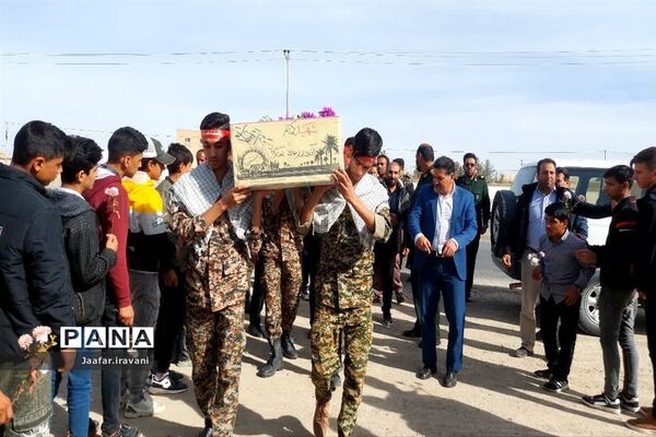 مراسم استقبال از شهید گمنام در شهرستان مروست