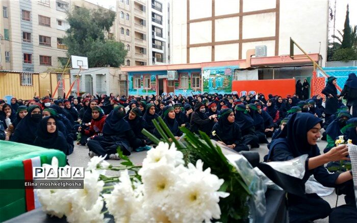 مراسم وداع با شهدای گمنام در مدرسه فضل اله هاشمی ناحیه ۱