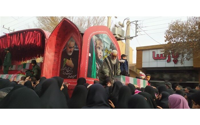 استقبال با شکوه مردم شهرستان شهرضا از شهدای گمنام (کاروان اهالی بهشت )