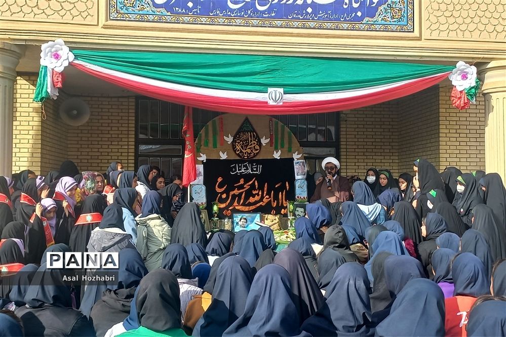 تشییع شهید گمنام در مدارس شهرستان زرقان