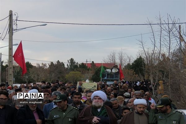 تشییع شهید گمنام در شهر درق