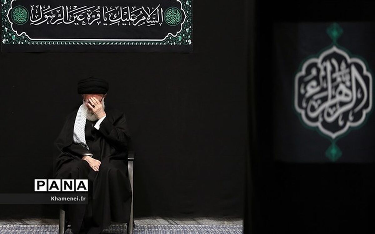 مراسم عزاداری شب شهادت حضرت ‌زهرا با حضور رهبر معظم انقلاب