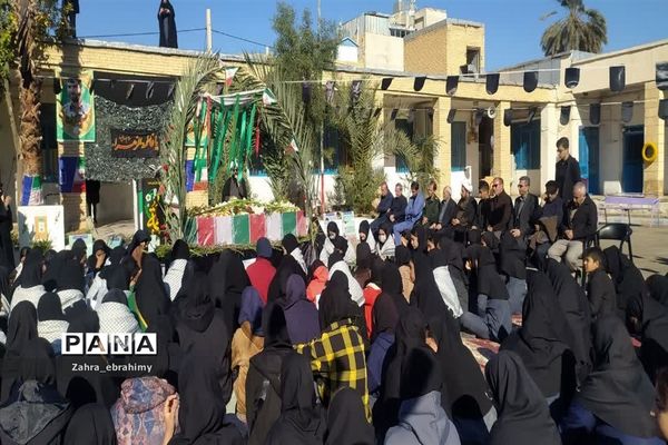 تشییع باشکوه پیکر مطهر شهید گمنام در مدارس شهرستان جهرم