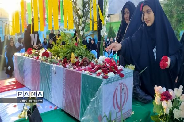 تشییع باشکوه پیکر مطهر شهید گمنام در مدارس شهرستان جهرم