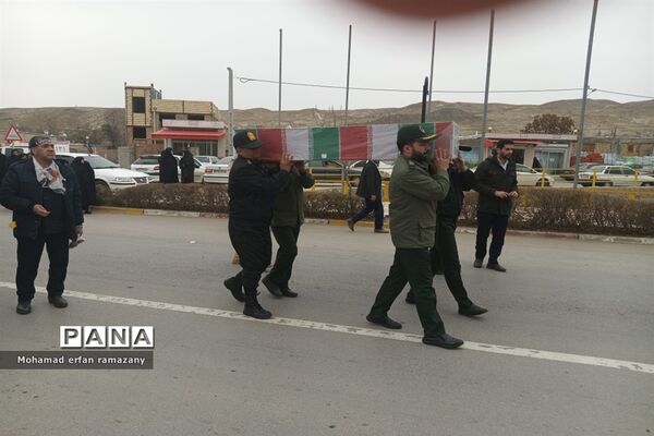 مراسم استقبال از شهدای گمنام در شهرستان راز و جرگلان