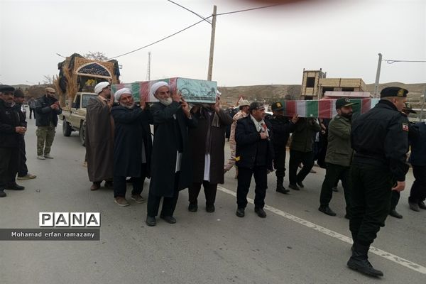 مراسم استقبال از شهدای گمنام در شهرستان راز و جرگلان