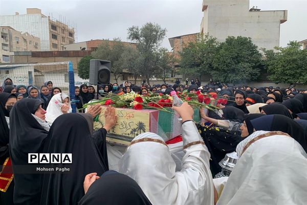 تشییع پیکر شهید تازه تفحص شده دفاع مقدس در گرگان