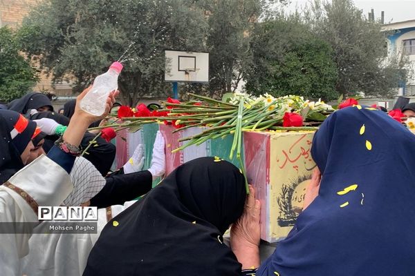 تشییع پیکر شهید تازه تفحص شده دفاع مقدس در گرگان