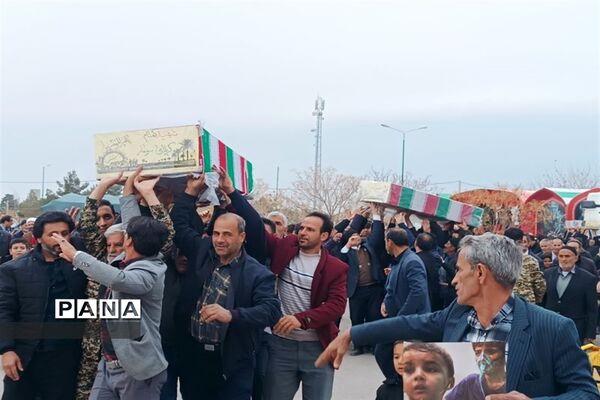 تشییع شهدای گمنام در شهرستان ورزنه