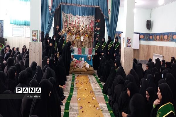 عزاداری شهادت حضرت فاطمه (س) و استقبال از پیکر مظهر شهید گمنام دبیرستان شاهدرضویه